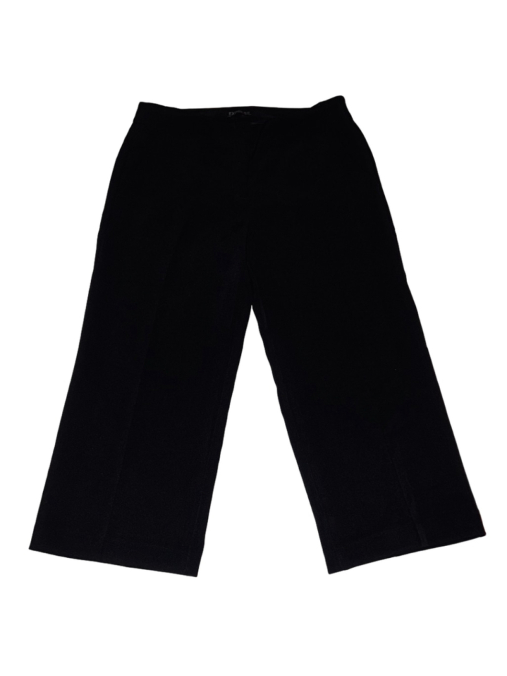 Women's Express Wide Leg High Waist Crop Pants Black Size 6